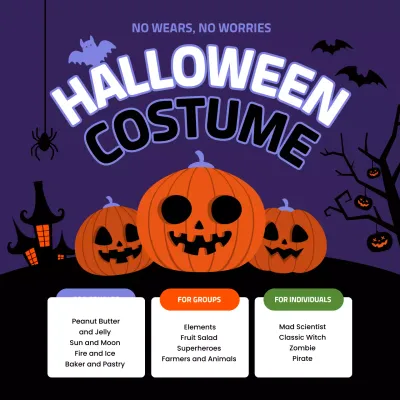 Purple Retro Halloween Guide Social Media Post