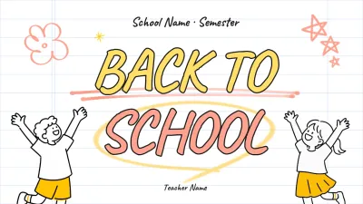 yellow simple education announcement