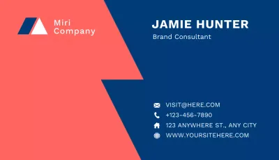 Coral Modern Business Card