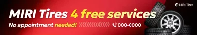 red modern tire promotion