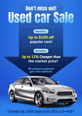 blue modern car promotion