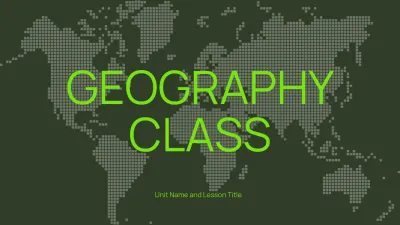 green modern geography class