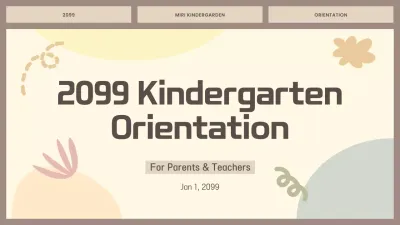 Beige Simple Kindergarten Orientation Presentation