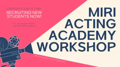 Red Modern Acting Promotion Presentation