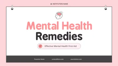 Pink Simple Mental Health Guide Presentation