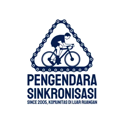 Navy Minimal Cycling Advertisement Logo