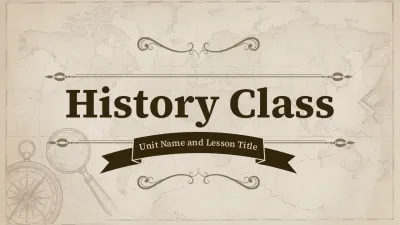 Beige Vintage History Class