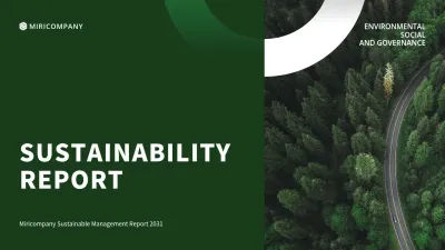 Green eco-concept ESG report