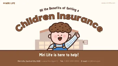 yellow cute child insurance proposal