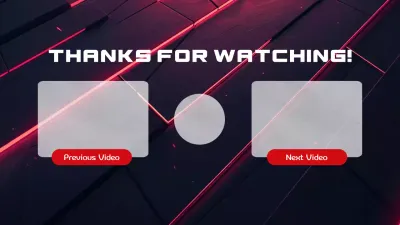Red and White Bold End Screen Video