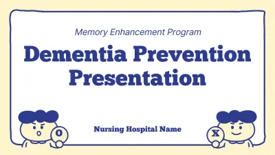 Blue Minimal Dementia Guide Presentation