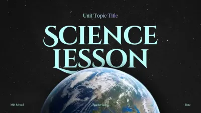 Blue modern science lesson guide