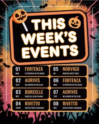 Colourful Retro Event Announcement Instagram Post