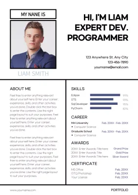 White Professional Resume Portfolio