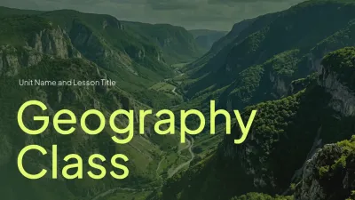 Green Simple Geography Class
