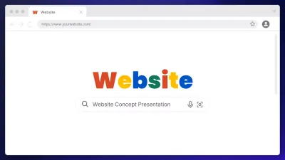 Presentation with a simple white and gray portal site concept