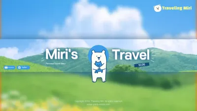 Blue Minimal Travel Vlog YouTube Thumbnail