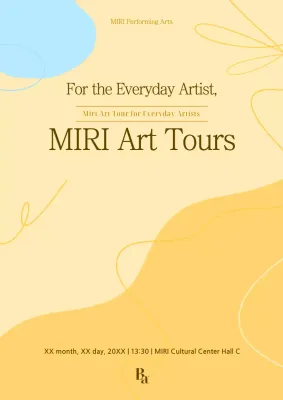 Beige Abstract Art Promotion Poster