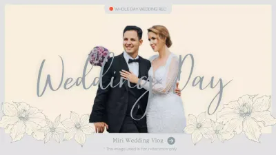 Beige Elegant Wedding Vlog YouTube Thumbnail