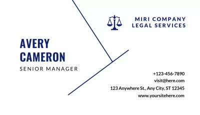 Blue Professional Legal Business Card