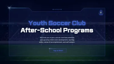 Blue Modern Soccer Promotion Presentation