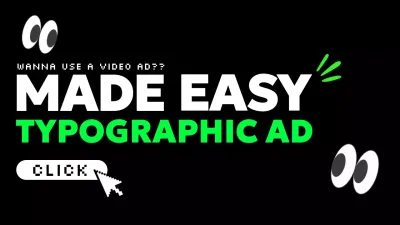 Black and fluorescent on-trend typography ad video