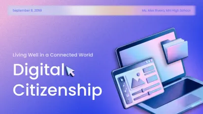 Purple Modern Digital Citizenship Puide