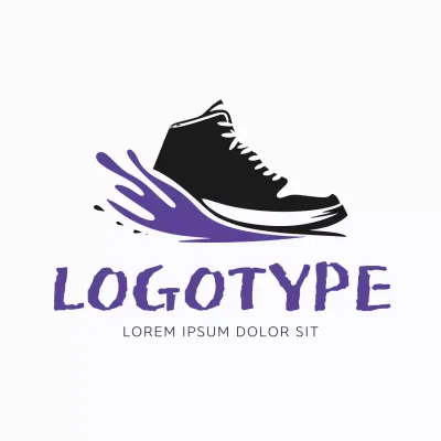 Purple Minimal Sneaker Logo