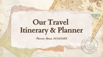 Beige Vintage Travel Planner