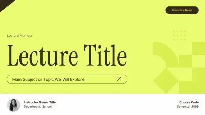 Yellow Minimalist Education Lecture Presentation