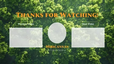 Green and orange tree view thanking you for watching the outro video