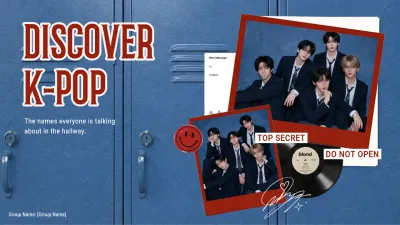 Red Retro K-pop Guide Presentation