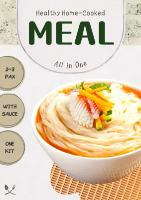 Beige Simple Meal Promotion Poster