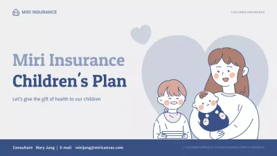 Children's insurance proposal with nude illustrations
