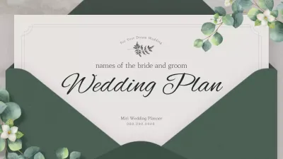 Wedding planning with a green invitation concept
