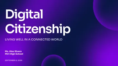 Purple Modern Digital Citizenship Guide Presentation