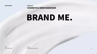 Simple cosmetics MD portfolio in light blue and black