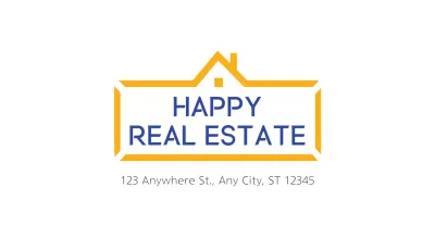 Blue Modern Real Estate Business Card