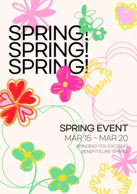 Colorful Floral Spring Event Poster
