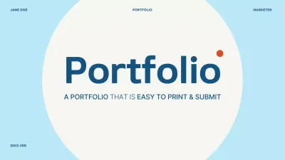 Blue Clean Portfolio Document Presentation
