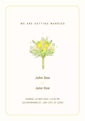 Beige Elegant Wedding Invitation Poster