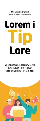 Yellow Modern Student Event Banner