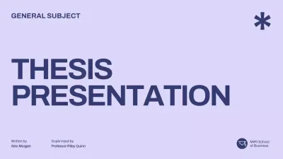 Purple Minimal Thesis Presentation