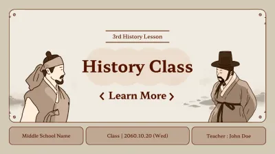 Beige Traditional History Class Presentation