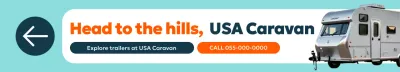 teal modern travel advertisement