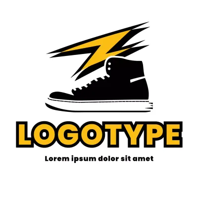 Yellow Bold Sneaker Logo