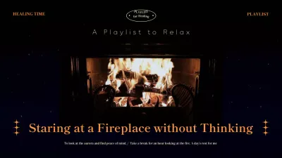 Black Orange Simple Modern Fire Mung Healing Time Video