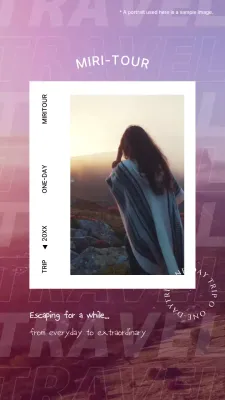 Purple Theme Sentimental Memories Photo Concept Travel Promotion