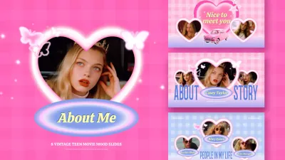 Pink Vintage Teen Diary Presentation