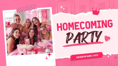 pink trendy party invitation
